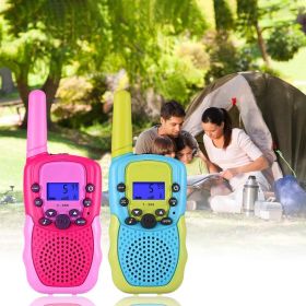 Toys for 3-12 Year Old Boys Girls; Walkie Talkies for Kids 22 Channels 2 Way Radio Toy with Backlit LCD Flashlight; 3 Miles Range for Outside; Camping (Color: pink and rose red)